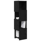 Corner Cabinet Black Oak 25.5x25x102cm Engineered Wood 889806