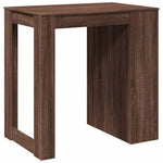 ZNTS Bar Table Brown Oak 102x70x103.5 cm Engineered Wood 3309327