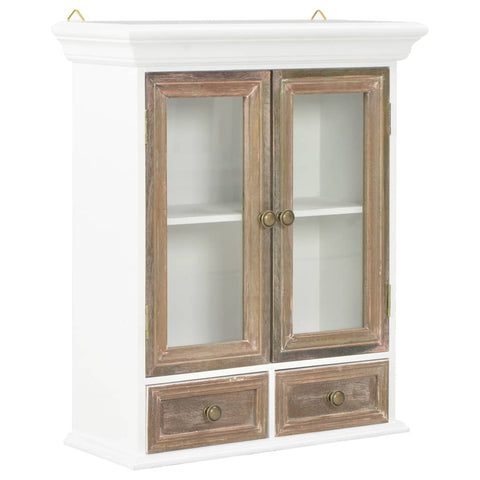 Wall Cabinet White 49x22x59 cm Engineered Wood 280073