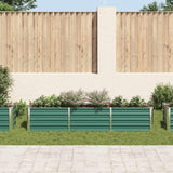 Garden Raised Bed Galvanised Steel 240x40x45 cm Green 47045