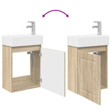 Bathroom Vanity Unit with Tap Sonoma Oak 45.5 x 22.5 x 84 cm 889513