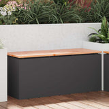Garden Bench Black 100 x 40 x 43 cm Steel 874905