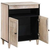 Sideboard Bleached White 60 x 33 x 75 cm Solid Mango Wood 4018141