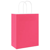 Paper Bags 250 pcs with Handles Pink 21x11x28 cm 4101671
