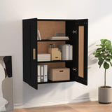 Wall Cabinet Black 69.5x32.5x90 cm Engineered Wood 812295