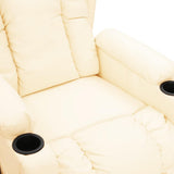 Recliner Chair Cream Faux Leather 339071