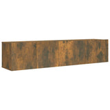 2 Piece TV Cabinet Set Smoked Oak Engineered Wood 3120278