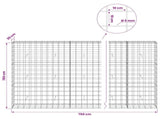 Gabion with 5 mm Wire and 10x10 cm Mesh 750x30x150 cm 3465153