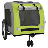 Pet Bike Trailer Green and Grey Oxford Fabric and Iron 93857