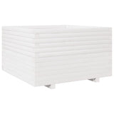 Garden Planter White 80x80x49.5 cm Solid Wood Pine 3282530