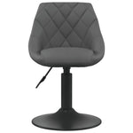 ZNTS Swivel Dining Chairs 2 pcs Dark Grey Velvet 335328