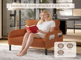 GOMYWAY corduroy fabric, comfortable monochrome single person wide seat chair, suitable for living W2678P422247