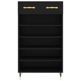Shoe Cabinet Black 60x35x105 cm Engineered Wood 829589
