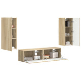 TV Cabinet Set Wall-mounted 2 pcs Sonoma Oak Engineered Wood 3408972