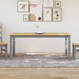 Dining Table Corona Grey 180x90x75 cm Solid Wood Pine 4005721