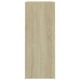 2-Tier Book Cabinet Sonoma Oak 80x30x76.5 cm Engineered Wood 801002