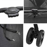 Folding Pet Stroller Adjustable Black 81 x 47 x 99 cm Polyester 42012435