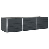 Planter Anthracite 290 x 100 x 75 cm Galvanised Steel 42018222