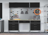 Work Cabinet Set with Drawer with Storage Manual 8 pcs Black 3321462