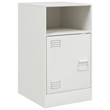 ZNTS Bedside Cabinet White 34.5x39x62 cm Steel 841773