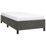 ZNTS Bed Frame without Mattress Dark Grey 90x190 cm Single Single Velvet 349879