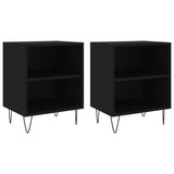 Bedside Cabinets 2 pcs Black 40x30x50 cm Engineered Wood 826783