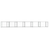 Dog Cage with Doors Grey 12x2x1.5 m Galvanised Steel 3209577