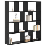 Book Cabinet Black Oak 132 x 29 x 141.5 cm Engineered Wood 3388358
