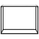 Console Table White 100x35x75 cm Tempered Glass 322813