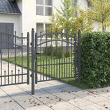 Fence Gate with Spikes EMMEN 100 x 100 cm Powder-coated steel 42009002