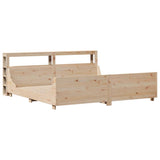 Bed Frame without Mattress 200x200 cm Solid Wood Pine 3306447
