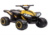 12V Ride-On Quad Bike w/ Music, Horn, for Ages 3 Years - Yellow T3398P348328