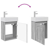 Bathroom Vanity Unit with Tap Grey Sonoma 45.5 x 22.5 x 84 cm 889467