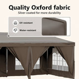Folding Party Tent with Sidewalls Taupe 3x6 m 93547