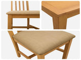 Dining Set 3 pcs Beige Solid Oak Wood 3430312