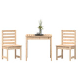 3 Piece Garden Bistro Set Solid Wood Pine 3154671