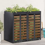Wheelie Bin Storage for 2 Bins Anthracite 136 x 77.5 x 121.5 cm 3394773