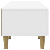 TV Cabinet 147 x 34.5 x 30 cm High Gloss White Engineered Wood 895169