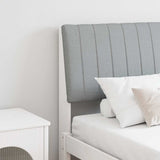 Upholstered Headboard Light Grey 160 cm Solid Pine Wood 879388