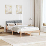Bed frame Brown and light grey 120 x 200 cm Solid pine wood 878609