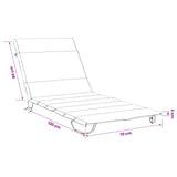 Sunlounger Cushion GEMERT 100% Polyester Pink 200 x 70 x 3 cm 948553