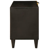 TV Cabinet Black and Gold 80 x 33 x 46 cm Engineered wood 4017843