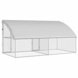 Chicken Cage 2 pcs Silver 400 x 200 x 200 cm Galvanised Steel 3368314