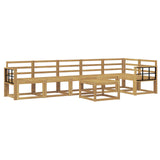 Outdoor Sofa Set 7 pcs White Solid Acacia Wood 3387743