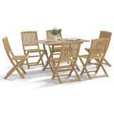 7 Piece Garden Dining Set Solid Wood Acacia 3214237