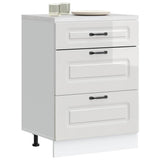 Kitchen Base Cabinet "Kalmar" High Gloss White Engineered Wood 854281