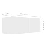 4 Piece TV Cabinet Set White Engineered Wood 3078710