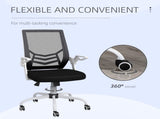 Mesh Office Chair, Computer Desk Chair with Flip-up Armrests, Lumbar Back Support and Swivel Wheels, T3398P330551
