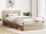 Bed Frame with Storage and Headboard 3 pcs Engineered Wood 3414253