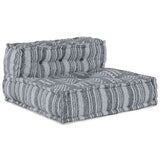 Modular Sofa 3 pcs Grey Print Fabric 3315097
